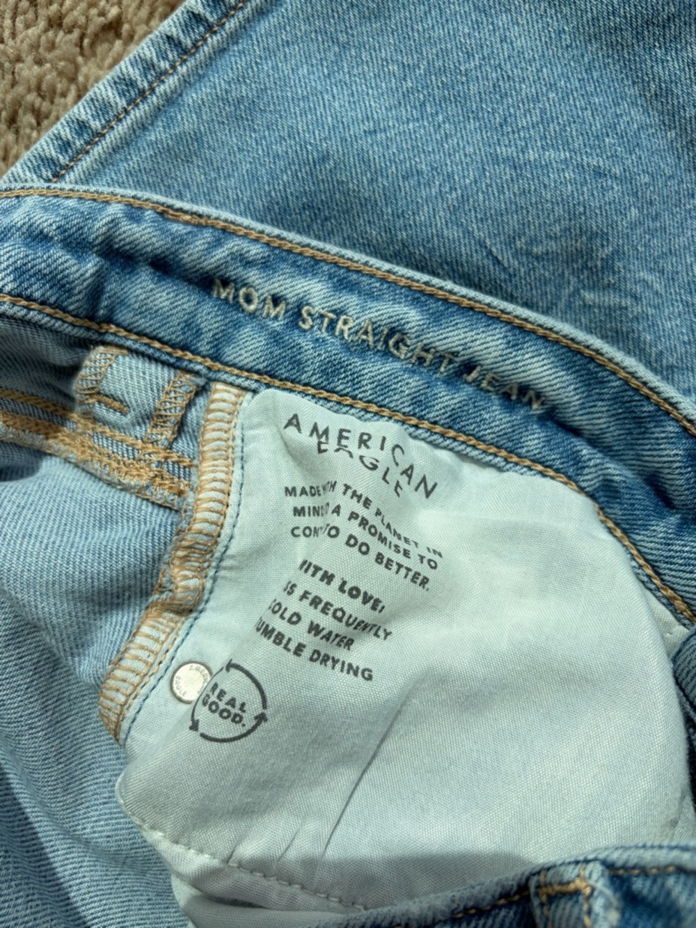 American Eagle Mom Straight Jean | 6 Short | Distressed - Picture 7 of 11